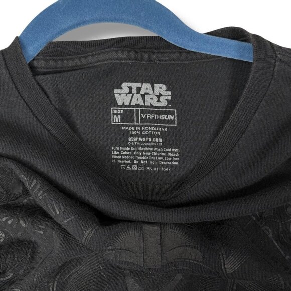 Fifth Sun Star Wars Darth Vader T-Shirt Mens Sz M Black Graphic Print Dark Side - Picture 6 of 7